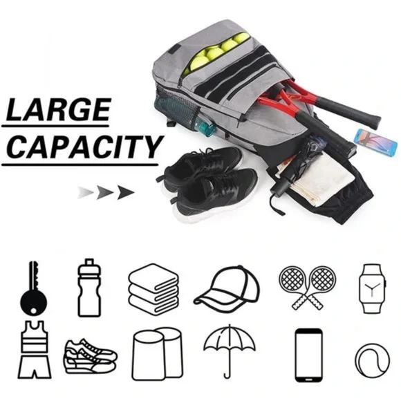 Tennis Bags for Men & Women, Large Waterproof Durable Tennis Backpack